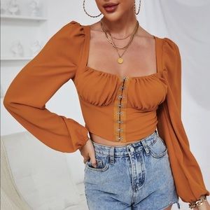 Ruched bust crop top
